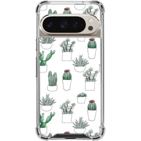 Succulent Pattern Pixel 9/9 Pro Clear Case